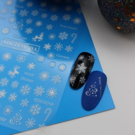 Наклейки новогодние MERRY CHRISTMAS NogteModa №007