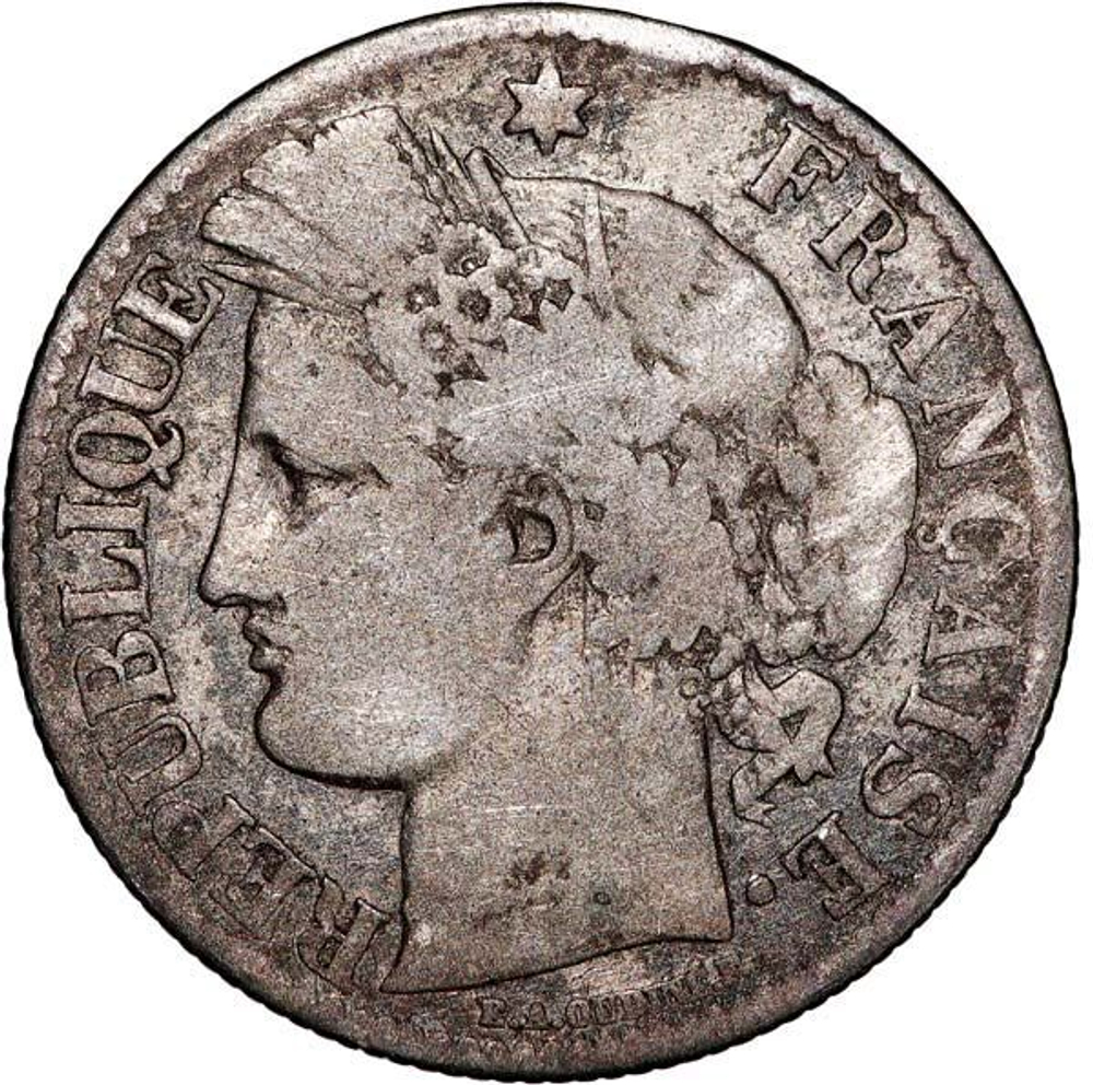 France, 2 Francs, 1871 – "Cérès" (Paris Mint), F