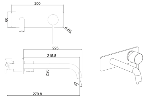 Смеситель для раковины Allen Brau Glotity 5.51004-00 Хром