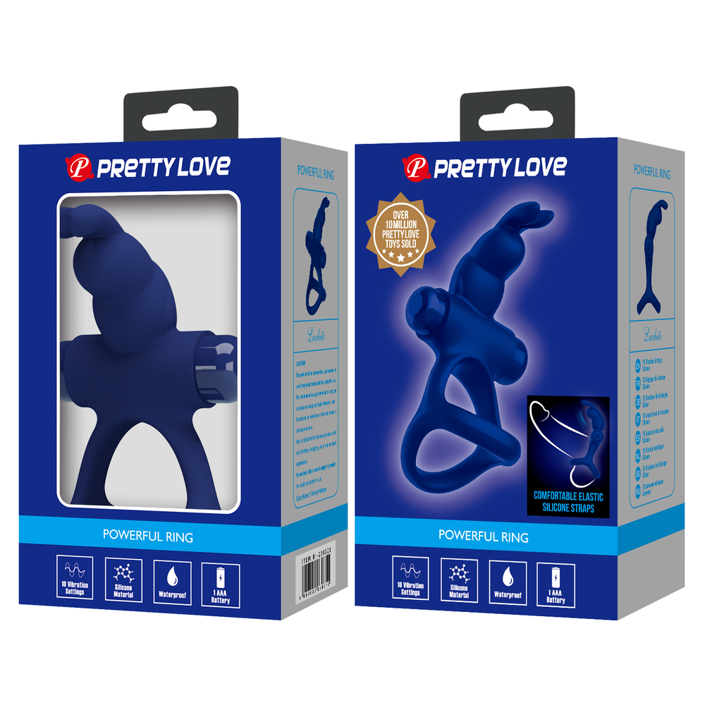 Эрекционное кольцо с вибростимуляцией клитора Pretty love BI-210321