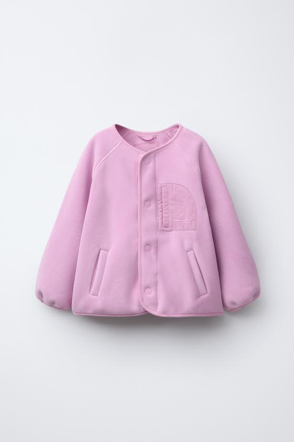 ZARA КУРТКА ИЗ ПОЛАРФЛИСА, РОЗОВЫЙ