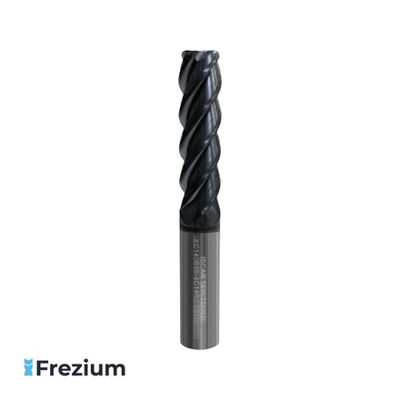 Концевая радиусная фреза твердосплавная по металлу "Iscar" (14x14x50x100 Z4 R2.5; EC140B50-4C14R2.5S100 IC900)