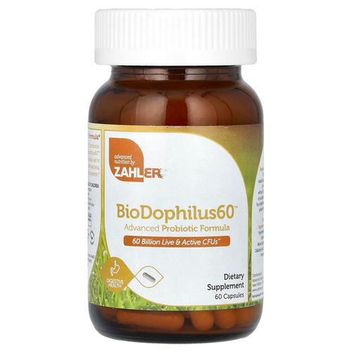 Zahler, BioDophilus60, улучшенная формула пробиотика, 60 млрд КОЕ, 60 капсул