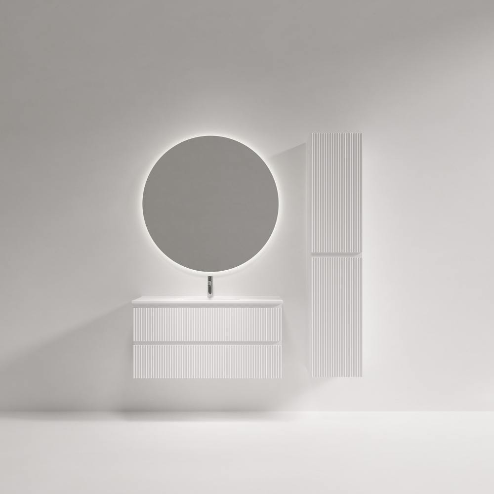 Тумба подвесная SANCOS Snob R 995х390х500, c двумя ящиками оснащенными доводчиками, Bianco, арт.SNR100/39W