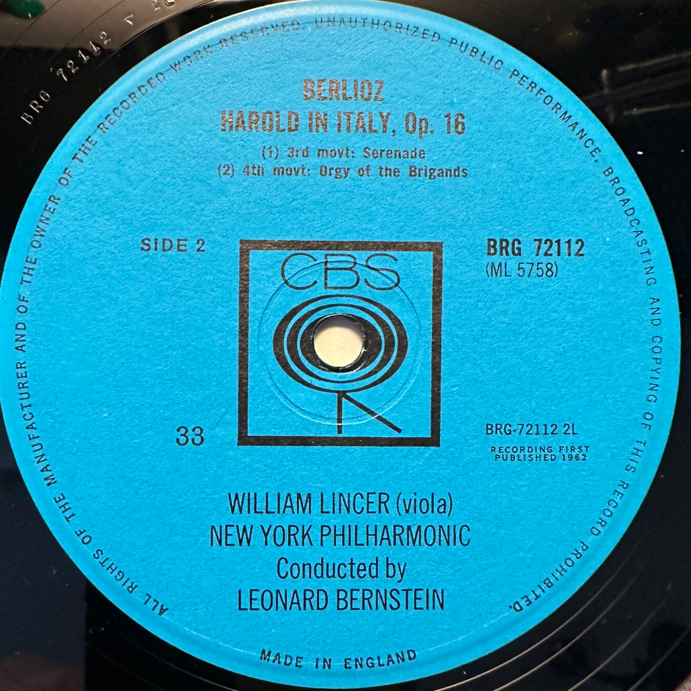 Берлиоз - Гарольд в Италии, соч. 16 (Англия 1962г.)