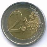 2 евро 2011 год. Австрия. Регулярный выпуск. Тип 2. Биметалл XF-AU