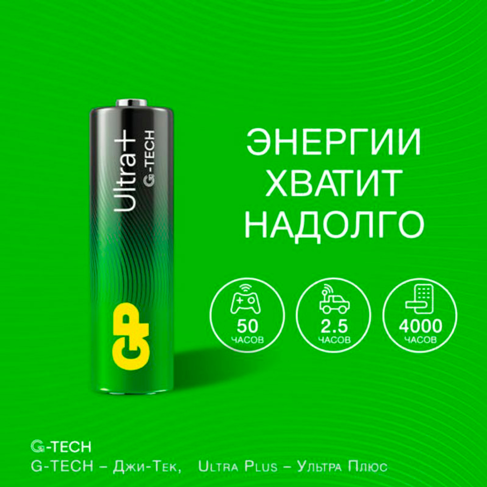 Элементы питания AAA GP 24AUPA21-2CR4 Ultra Plus (блистер 4шт)