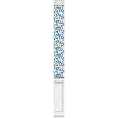 Ламинированная панель ПВХ Росария голубая 2700х250мм