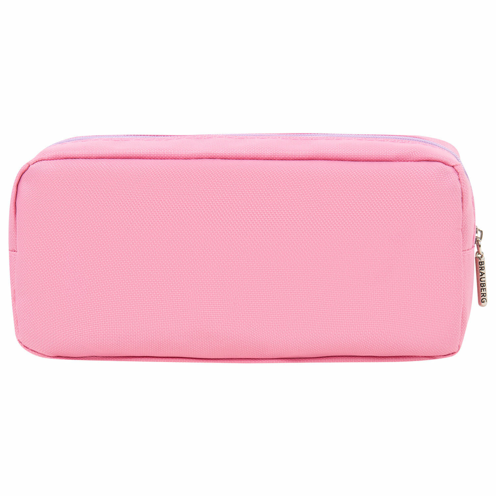Пенал мягкий BRAUBERG PASTEL 2 отделения красный 21х9 5х5 см (3 штуки в упаковке)