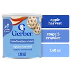 Gerber, запеченные прорезыватели для зубов, для детей от 10 месяцев, яблочный урожай, 42 г (1,48 унции)