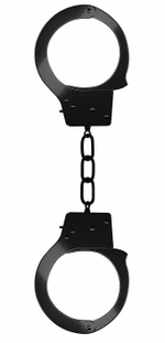 Чёрные наручники OUCH! Black (Цвет: черный)