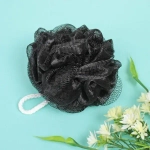 Мочалка для тела полипропиленовая «Ultramarine - Мужская», цвет черный, d-13см, 50гр (зип пакет и наклейка Ultramarine)✦