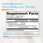 Doctor's Best, ультра кордицепс, 750 мг, 60 вегетарианских капсул