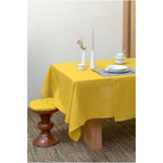 Скатерть из стираного льна горчичного цвета из коллекции essential, 170х170 см