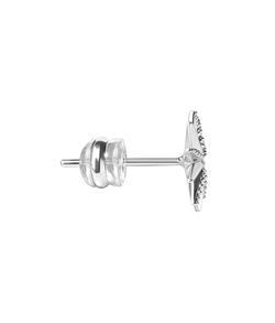 Серьги из серебра со вставками из выращенного бриллианта