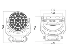 SILVER STAR SS644XCE MK4 CYAN12000XE MK4 вращающаяся голова Wash, 740Вт