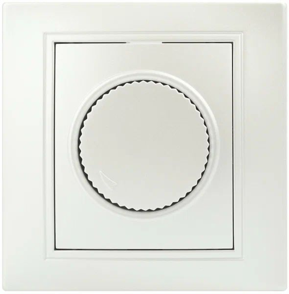 Intro Светорегулятор Solo 4-401-01 поворотный, 600Вт 230В, IP20, СУ, белый