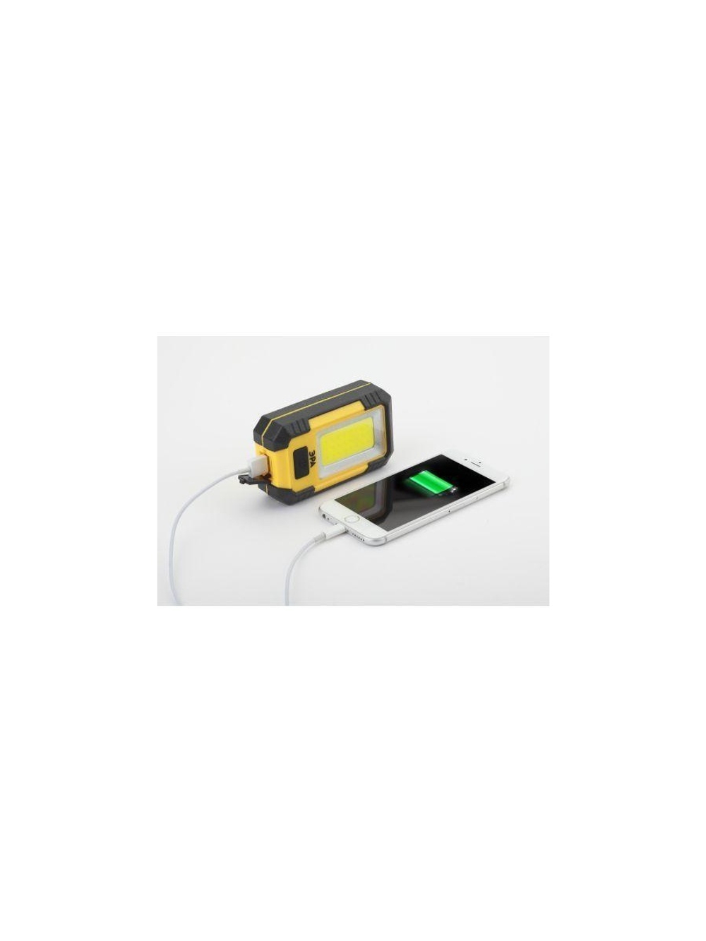 Фонарь аккумуляторный рабочий Практик RA-801 COB 15Вт 3 режима powerbank 6А.ч магнит крючок Эра Б0027824