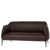 Двухместный диван Gun 150 см, тёмно-коричневая натуральная кожа
