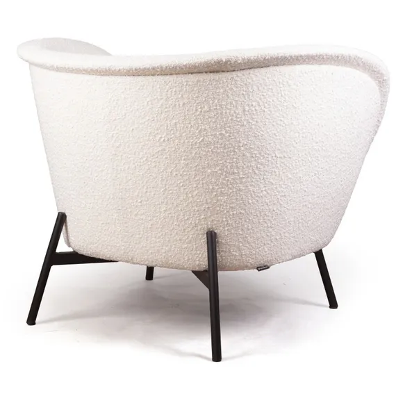 Лаунж-кресло Couture в обивке из белого букле | Купить в Hallberg.ru