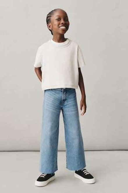 ZARA ДЖИНСЫ В МОРСКОМ СТИЛЕ, СИНИЙ