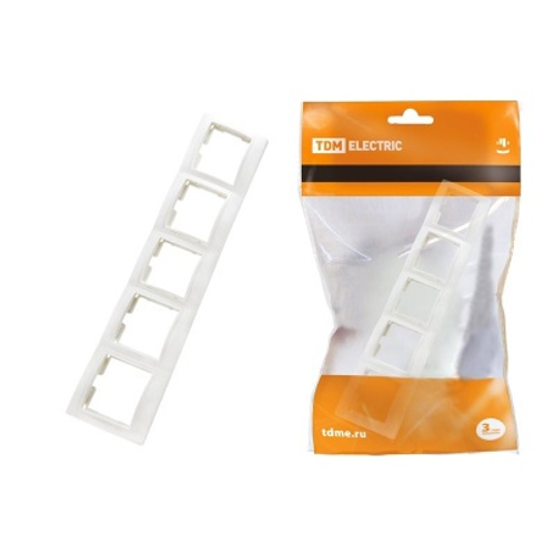 Рамка 5-ая Таймыр горизонтальная белая TDM