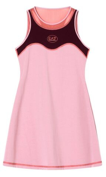 Теннисное платье EA7 Tennis Pro Freestyle - dusky orchid/bordeau