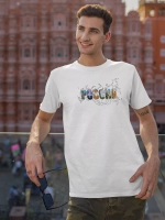 Футболка с надписью Россия