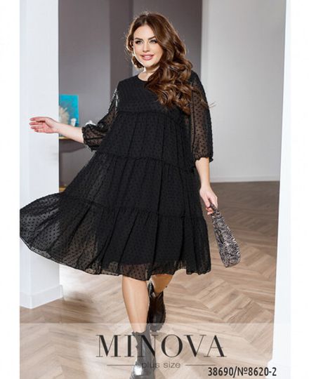 Платье 8620-2-черный Minova Фото 2