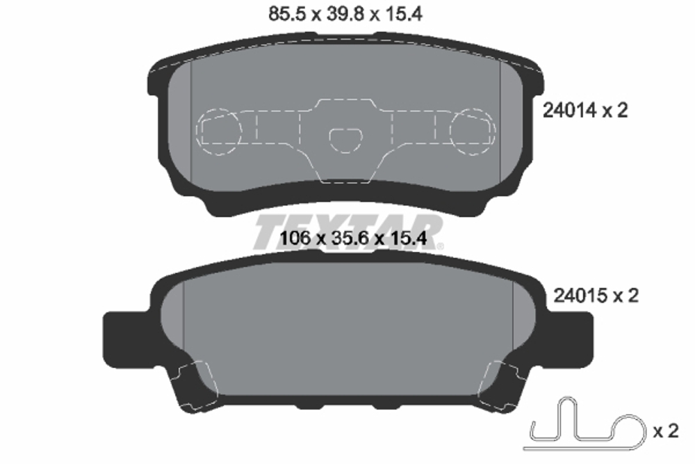 TEXTAR - 2401401-TET - Brake Pad Set, disc brake