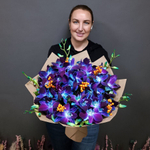 Букет цветов «Космос мандарин»