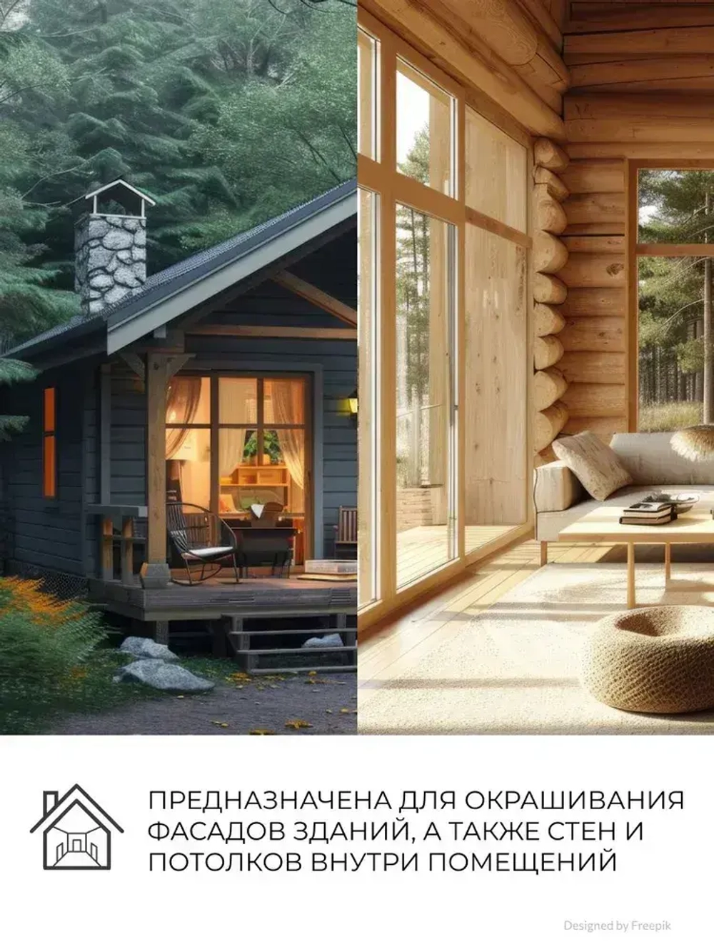 Краска фасадная для наружных и внутренних работ Veres Facade, акриловая, матовая, по дереву, 9 л, горький шоколад