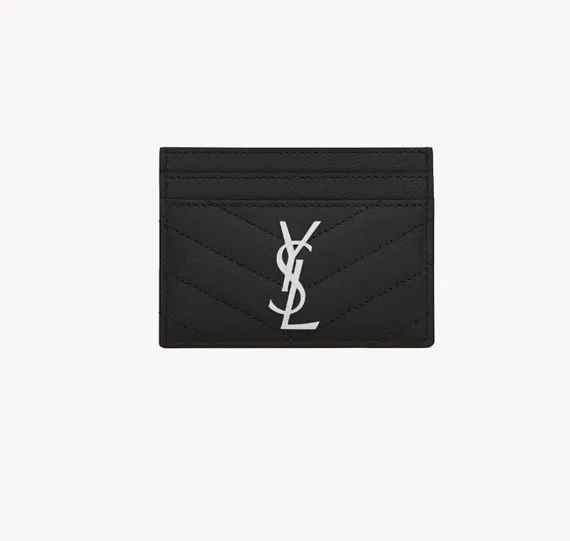 Держатель для карт Saint Laurent CASSANDRE MATELASSÉ GRAIN DE POUDRE