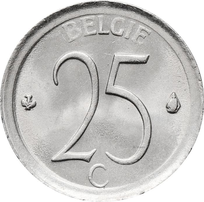 25 сантимов 1964-1975 Бельгия