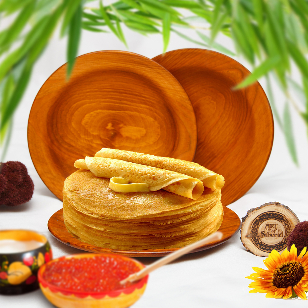 Набор деревянных тарелок Art of Siberia из сибирского кедра 3 шт. TN30