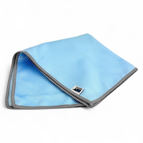 DRY MONSTER Салфетка 30*40 см "Glass Diamond" из микрофибры для стекол "Рыбья чешуя", цвет ГОЛУБОЙ