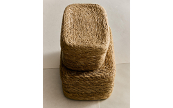 Zara Home Корзина из морской травы, цвет бежевый, 18 см · 6354/049