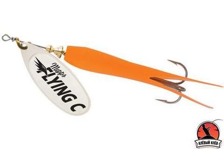 Блесна вращ. Mepps AGLIA FLYING C, 25g №3 SILVER/Orange
