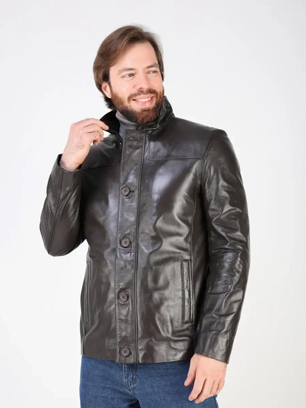 Кожаная куртка демисезонная