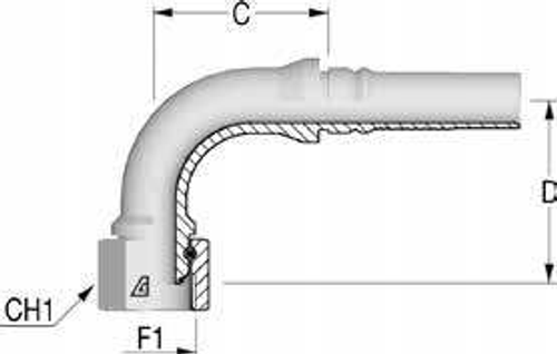 Фитинг DN 32 BSP (Г) 1.1/4 (90) Interlock