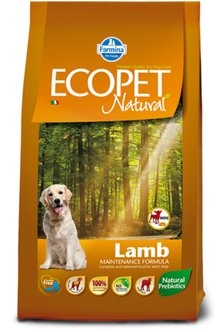 Farmina Ecopet Natural Lamb Mini Сухой корм для собак мелких пород с чувствительным пищеварением с Ягненком