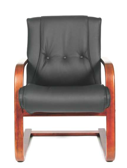 Офисное кресло Chairman 653V Россия черная нат.кожа/экокожа