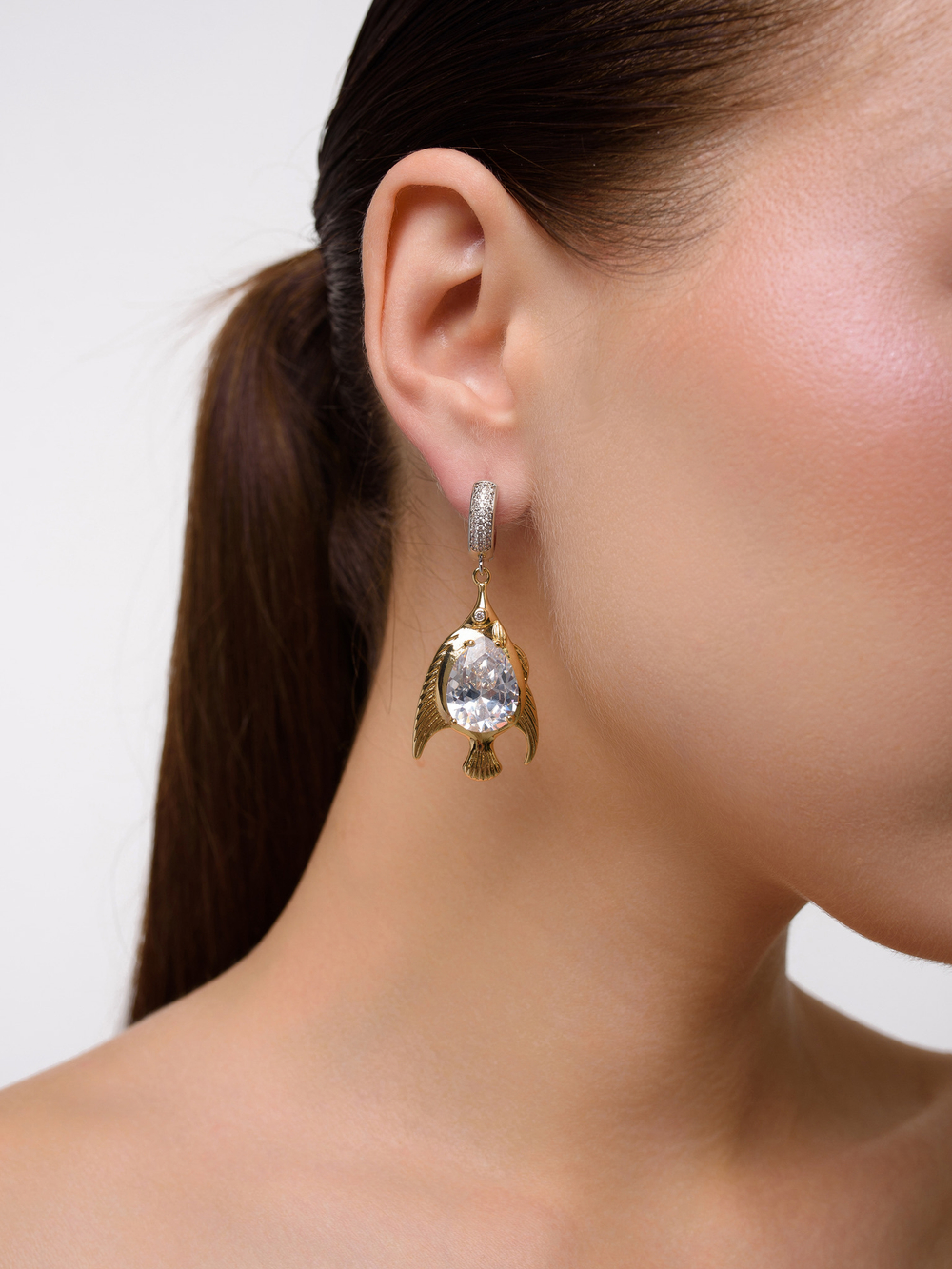 Серьги "Crystal fish" Bicolor