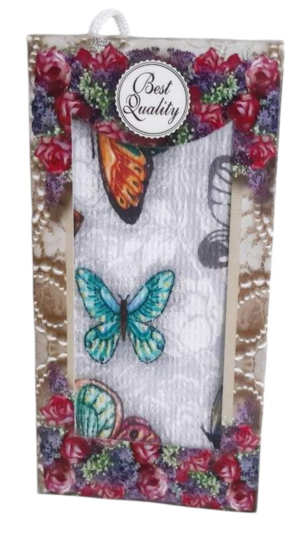 Полотенце вафельное в подарочной упаковке, 100% хлопок, Россия.