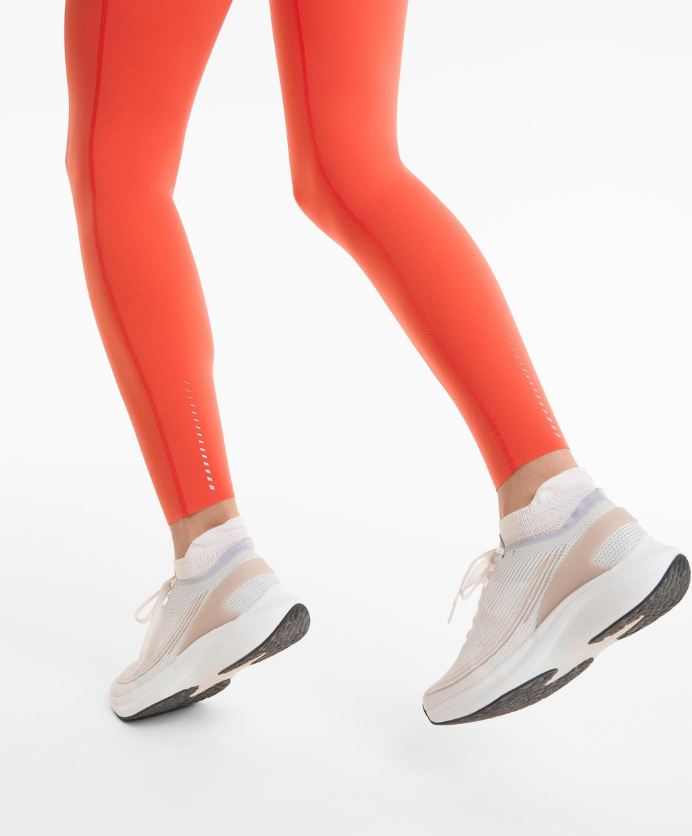 OYSHO Компрессионные легинсы длиной до щиколотки с высокой посадкой 65 см, оранжевый