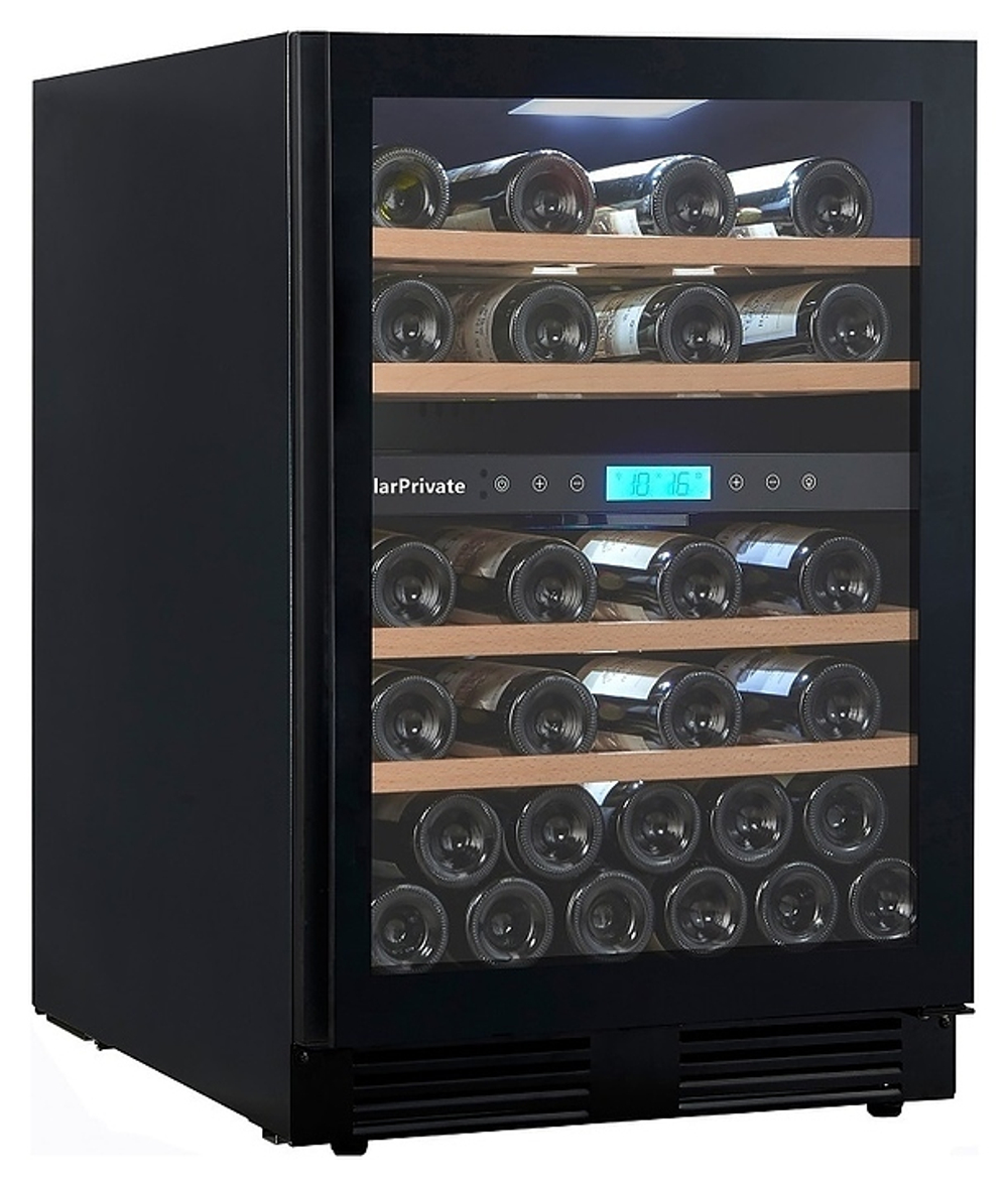 Винный шкаф Cellar Private CP043-2TBH черная дверь со скрытой рукояткой