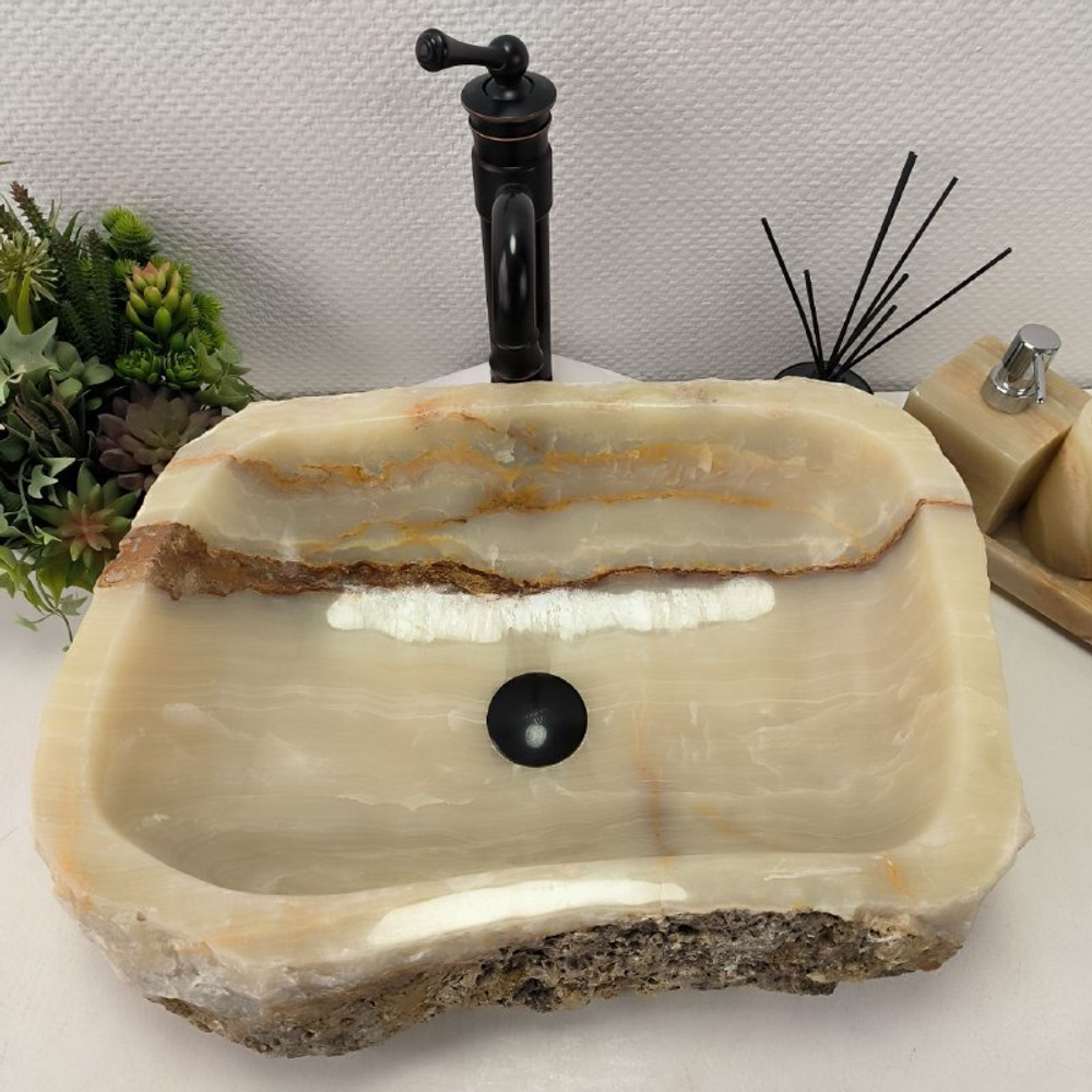 Раковина из оникса Erozy Green EO-02205 50x38x15 см