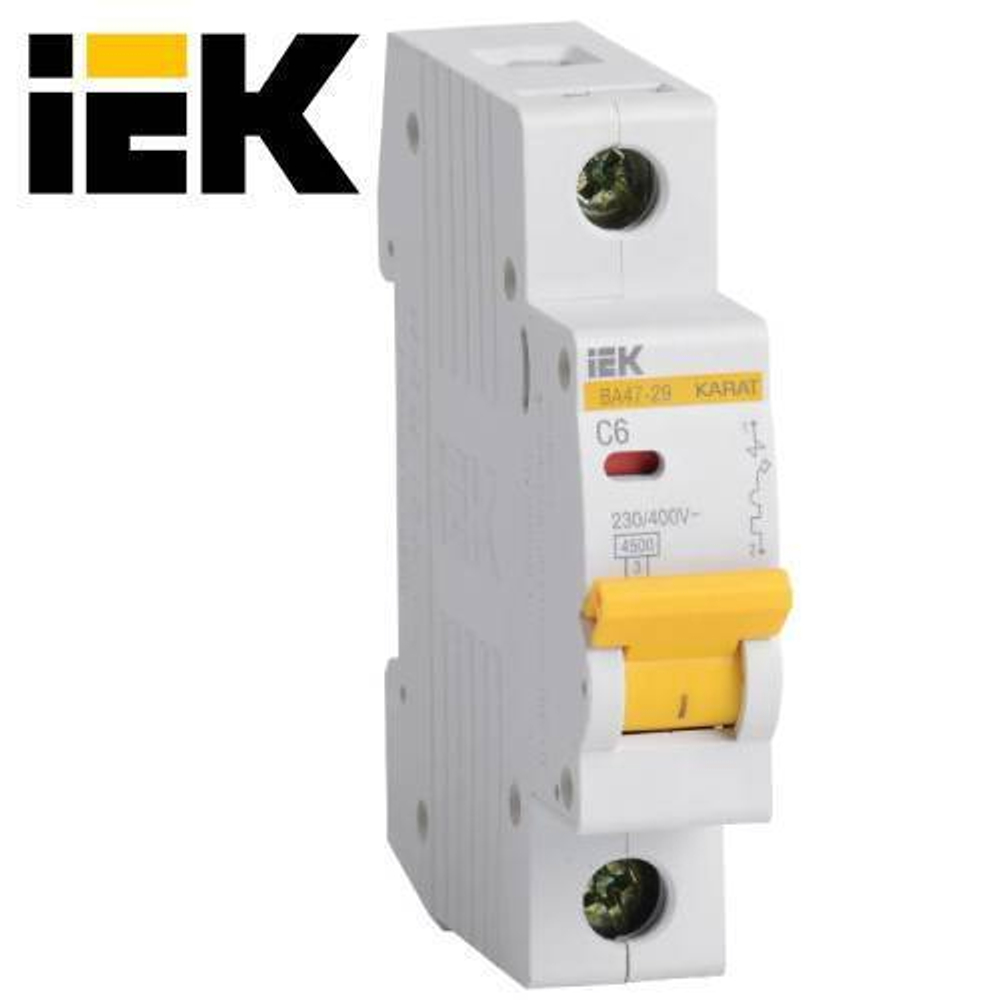 Автоматический выключатель IEK 1-Р 6А