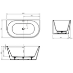 Акриловая ванна BelBagno 140x75 BB710-1400-750 без гидромассажа
