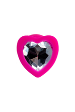 Анальная втулка ToDo by Toyfa Diamond Heart, силикон, розовая, 7 см, Ø 2 см, 18 г